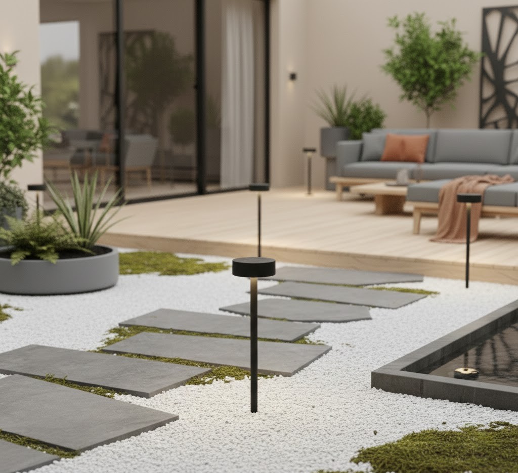 Trädgårdsbelysning detalj