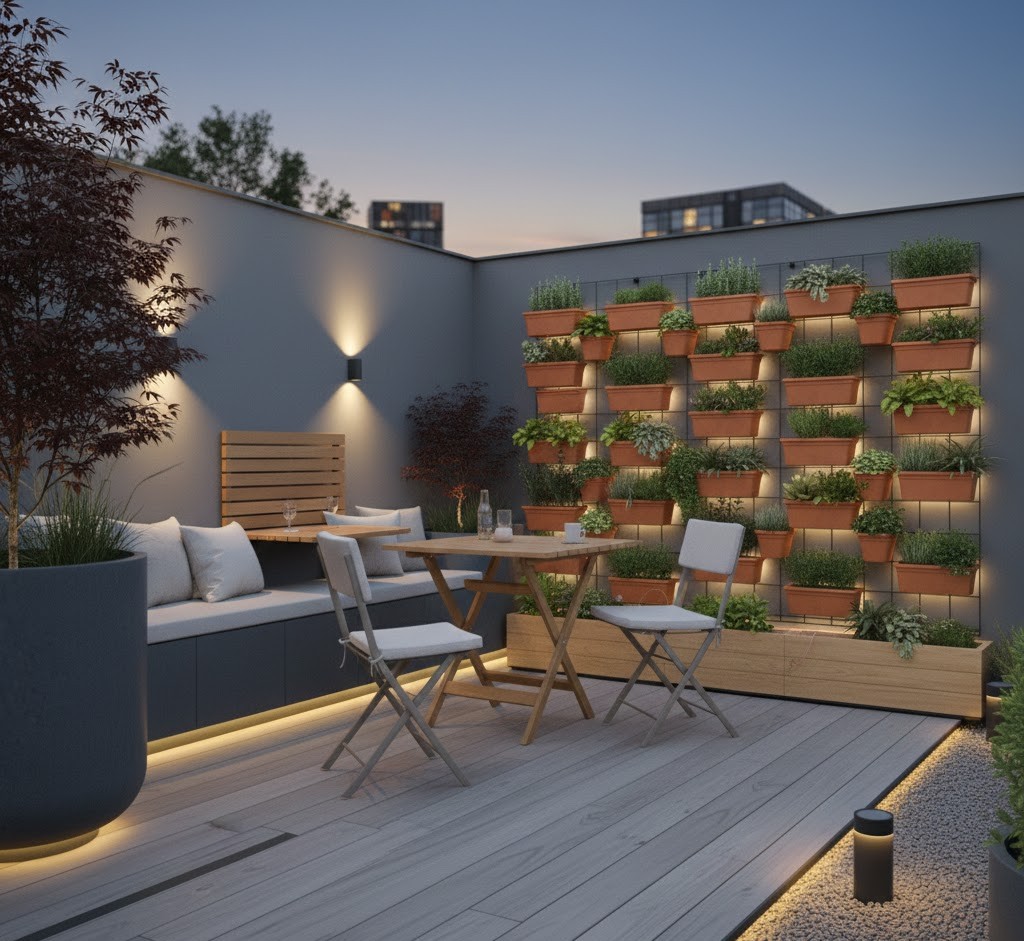 Modern utomhusinredning